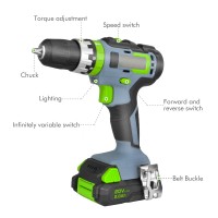 Professional 32pc Cordless Screwdriver Drill Set Electrical Impact Drill Machine Set, Impact Drill Set